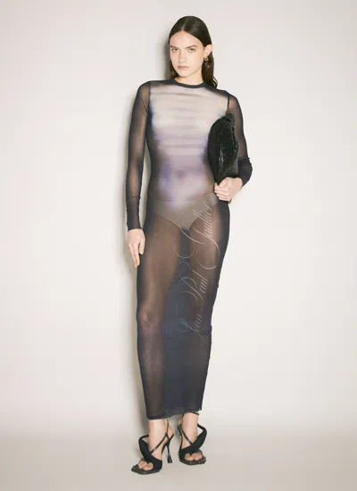Jean Paul Gaultier Women Le Mâle Crewneck Maxi Dress In Black