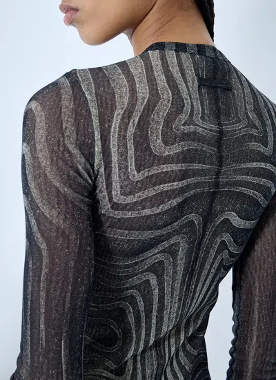 Jean Paul Gaultier Women Mesh Maxi Dress In Black