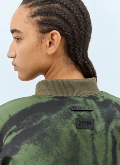 Jean Paul Gaultier Khaki 'the Trompe L'œil' Bomber Jacket In Multi