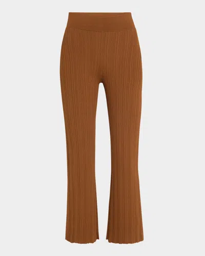 Veronica Beard Massaro Variegated Rib Crop Pants