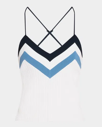 Veronica Beard Baez Stripe Knit Tank Top