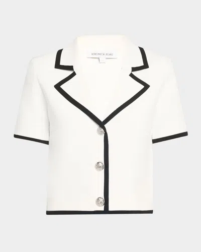 Veronica Beard Stovall Knit Short-sleeve Jacket