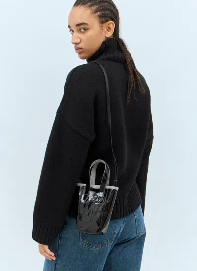 Jw Anderson J. W. Anderson Belt Anchor Logo Mini Tote Bag In Black