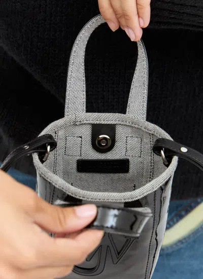 Jw Anderson J. W. Anderson Belt Anchor Logo Mini Tote Bag In Black