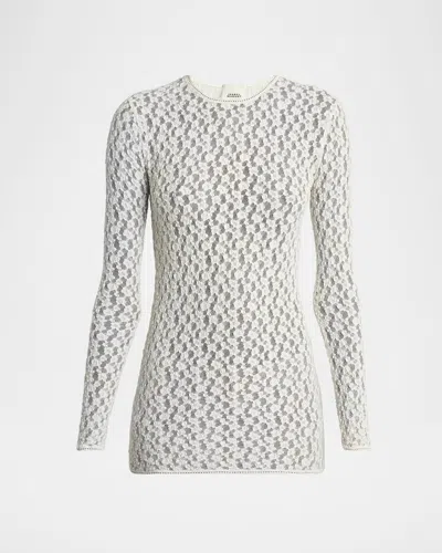 Isabel Marant Gaelle Floral Stretch Lace Top