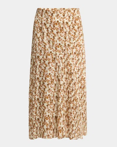 Isabel Marant Lisanne Abstract-print Silk Midi Skirt