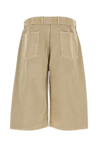 Lemaire Bermuda In Denim Beige  Uomo