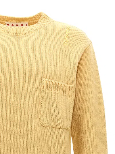 Marni Men Wool Sweater In Orange