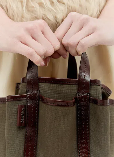 Max Mara Women Giardiniera Mini Tote Bag In Green