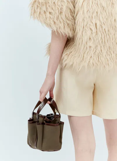 Max Mara Women Giardiniera Mini Tote Bag In Green