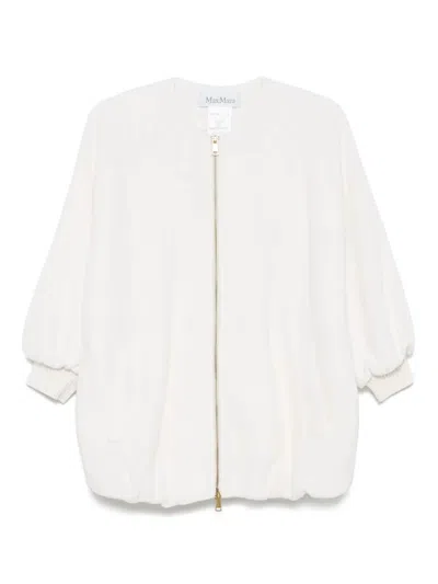 Max Mara Ivory Wool Blend Cirino Jacket In White