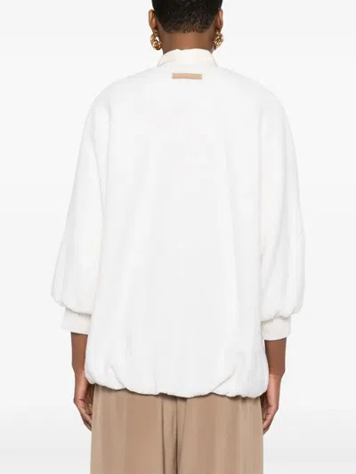 Max Mara Ivory Wool Blend Cirino Jacket In White