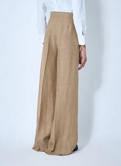 Max Mara Linen Pleated Pants