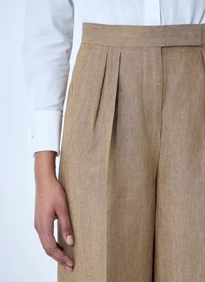 Max Mara Linen Pleated Pants