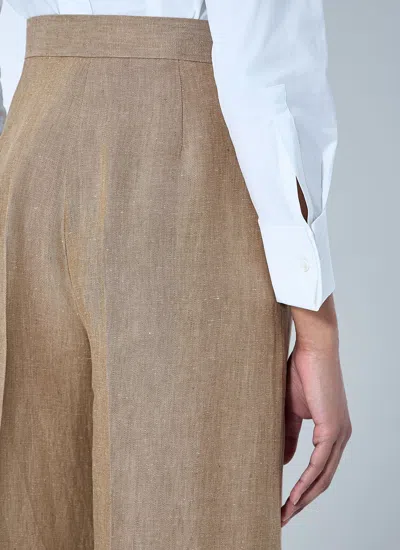 Max Mara Linen Pleated Pants