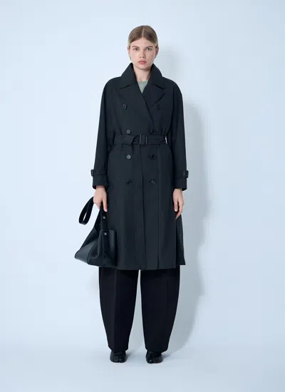 Max Mara Women Rain Trench Coat In Black