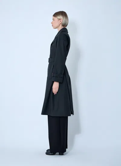 Max Mara Women Rain Trench Coat In Black