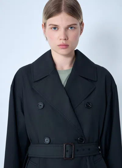 Max Mara Women Rain Trench Coat In Black