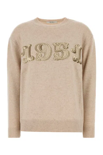 Max Mara Wool And Cashmere Sweater With 1951 Motif