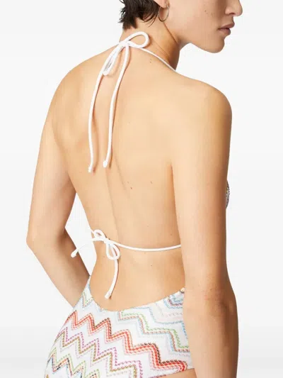 Missoni Women Zig-zag Motif V-neck Swimsuit In Multi