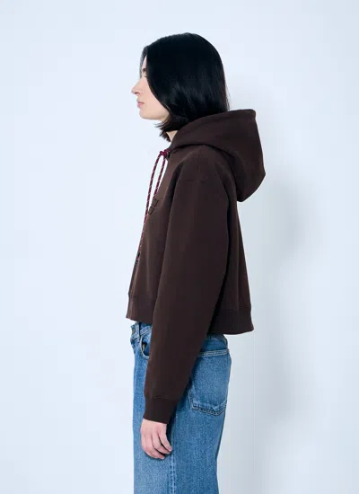 Miu Miu Women Logo Motif Hooded Sweatshirt