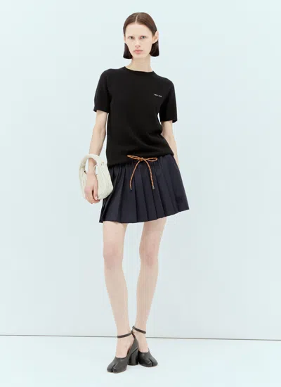 Miu Miu Women Pleated Batavia Skirt