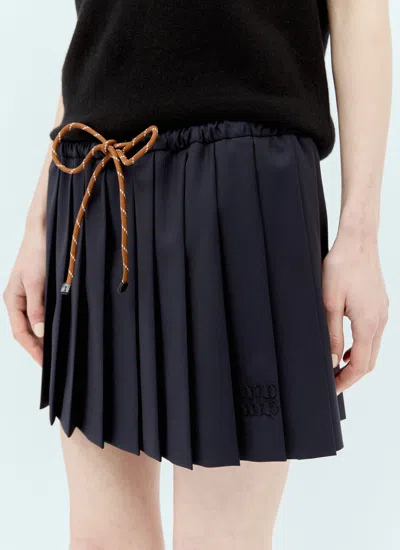 Miu Miu Women Pleated Batavia Skirt