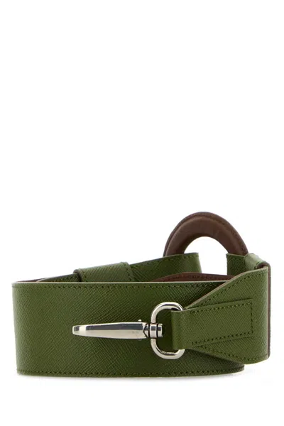Prada Men Pistachio Green Leather Shoulder Strap