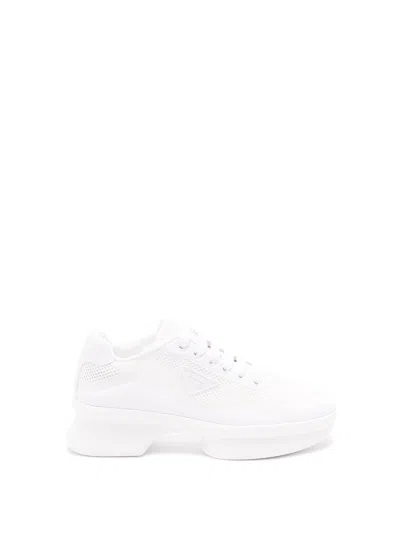 Prada Wavy Triangle Logo Low-top Sneakers