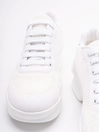 Prada Wavy Triangle Logo Low-top Sneakers