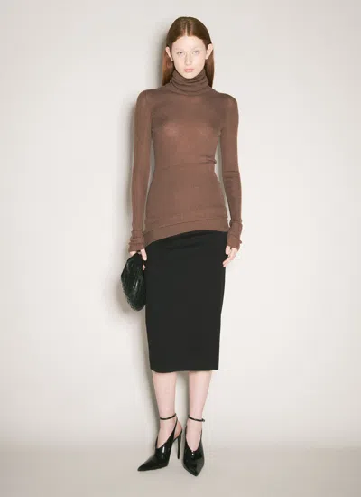Rick Owens Women Wool Sweater In Brown