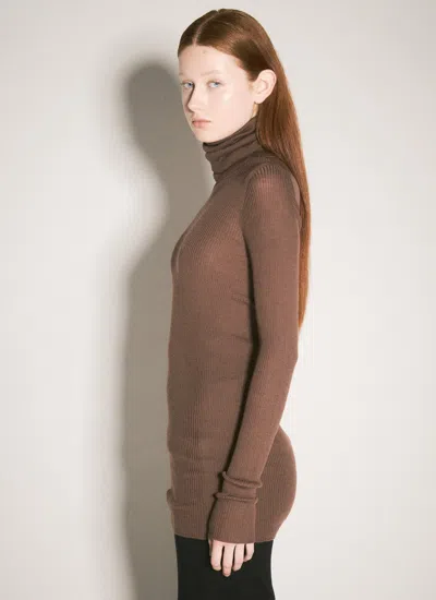 Rick Owens Women Wool Sweater In Brown