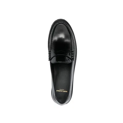 Saint Laurent Le Loafer High-shine Finish Flat Shoes