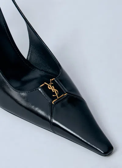 Saint Laurent Babylone 80 Leather Slingback Heels