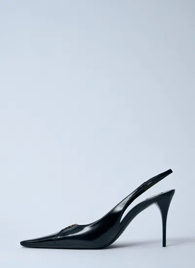Saint Laurent Babylone 80 Leather Slingback Heels
