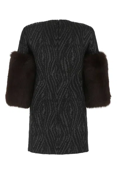 Saint Laurent Black Crewneck Mini Dress