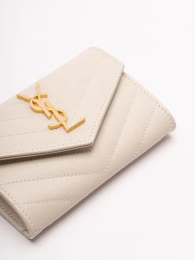 Saint Laurent Women `cassandre Matelassé` Small `envelope` Wallet