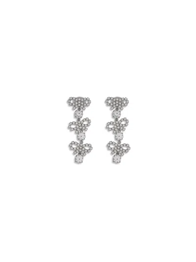 Self-portrait Women Dangling Earrings With Bows In Black
