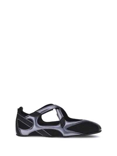 Attico Nomad Ballerinas In Black