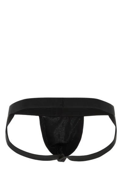 Tom Ford Men Black Stretch Cotton Jockstrap