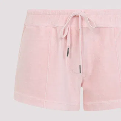 Tom Ford Pale Salmon Pink Cotton Towelling Shorts In Pink