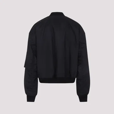 Balenciaga Black Polyamide Large Fit Bomber Jacket In Black