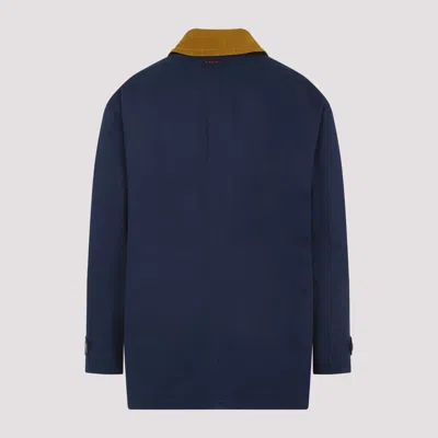 Marni Parka In Gabardine De Coton In Blue