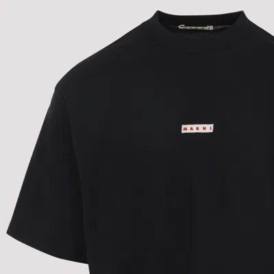 Marni Brand Label T-shirt In Black