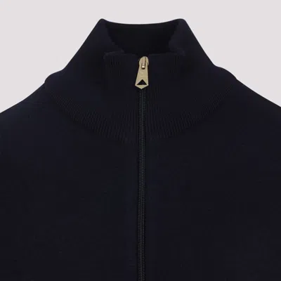 Paul Smith Zip-up Jacket With Colorful Striped Accents In Blue