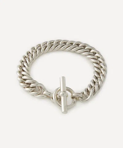 Tilly Sveaas Mens Sterling Silver Large Curb Link Chain Bracelet