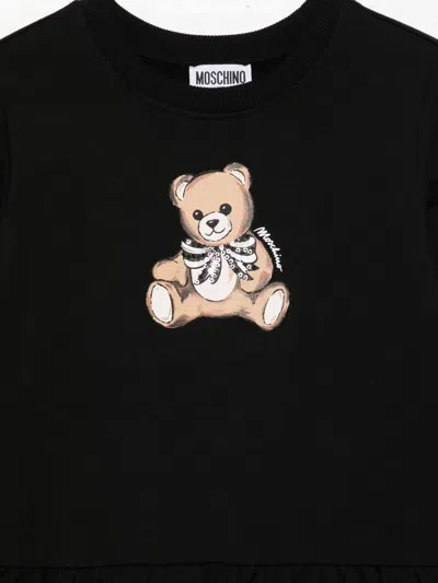 Moschino Cotton Dress In Black