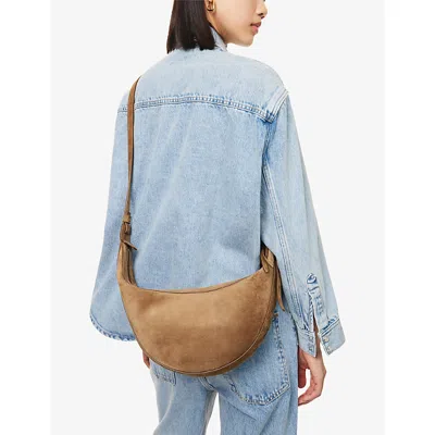 Khaite Womens  Augustina Small Suede Cross Body Bag