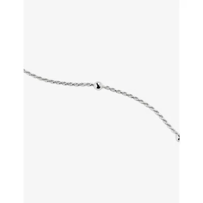 Monica Vinader Womens  Beaded Rope Sterling-silver Chain Bracelet