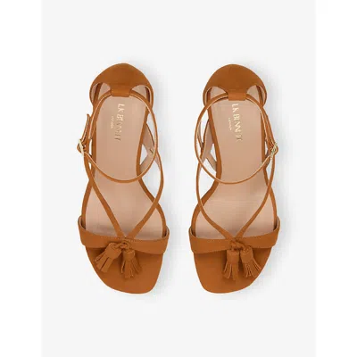 Lk Bennett Jeanie Ankle Strap Sandal In Orange